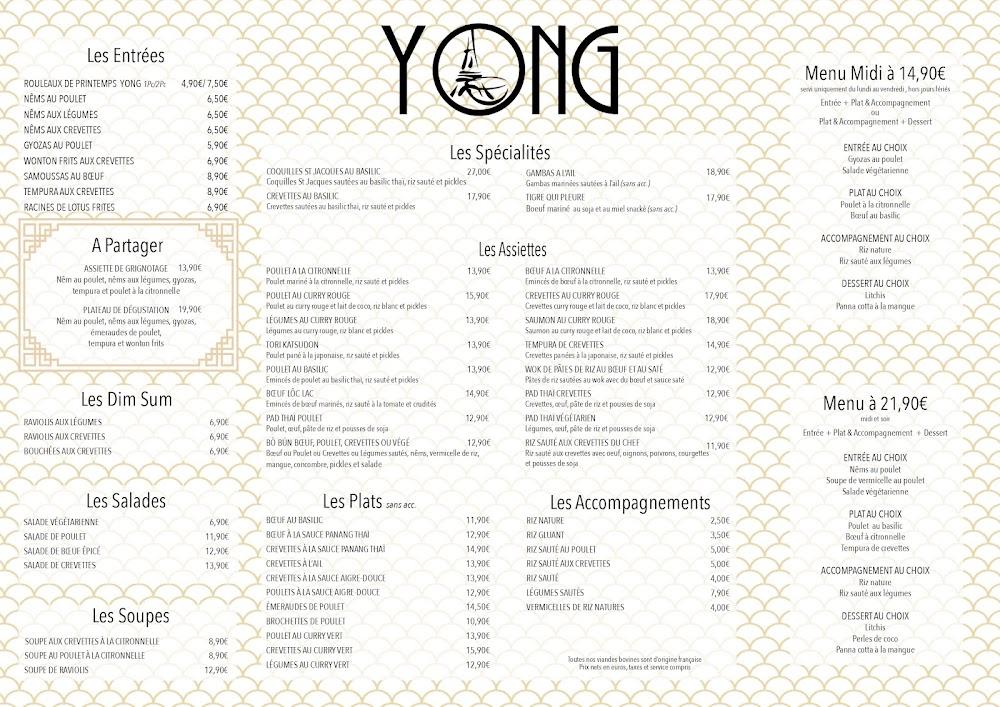 Yong - Menu Image 1